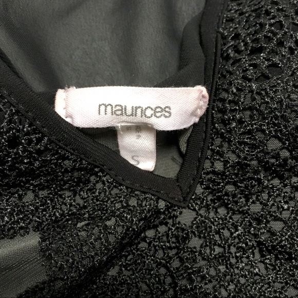 Maurice’s Tank top, dk gray & black w/lace detail - Picture 7 of 8